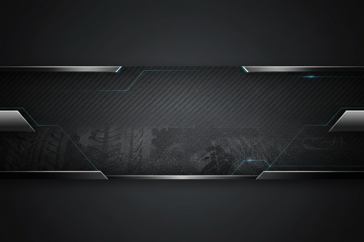 image 16:9 banner for a truststrip for backgroung trust strip section. tire shop look darkish respecting the theme colors and vibe